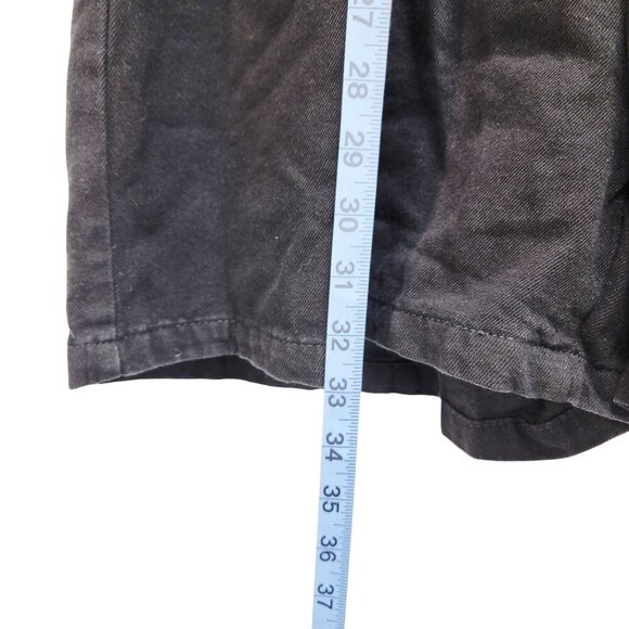 Womens Black Sleeveless Pleated overalls Shorts Tie Front Back Zip Size S - Picture 10 of 12